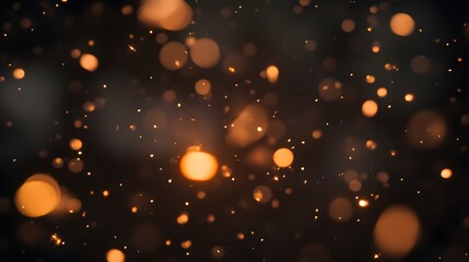 Obraz premium Abstract Golden Bokeh Lights on Black Background