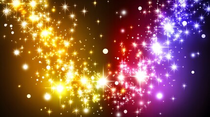 Obraz premium Bright Sparkly Starburst Background with Yellow Pink and Purple Colors
