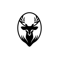 Minimalist Deer Adventure Logo Vector Illustration
