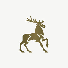 Minimalist Modern Deer Logo Vector Illustration