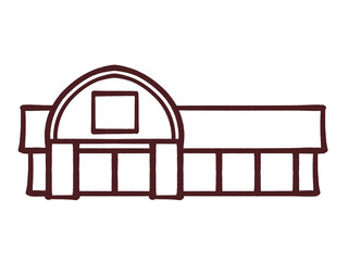 シンプルなスーパーマーケットのイラスト素材