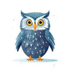 Obraz premium Owl image. Image of a cute owl isolated on white. Vector illustration.