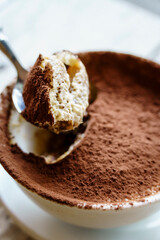 Nutella and mascarpone tiramisu, Sant Cugat del Vallès, (Vallès Occidental), Catalonia, Spain