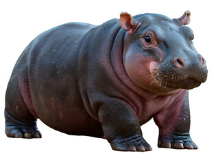 Fototapeta premium chubby hippopotamus