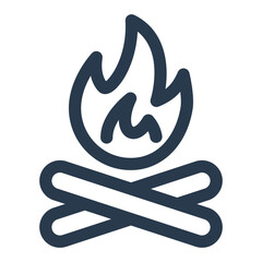 Rustic Campfire with Dancing Flames