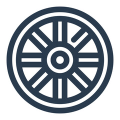 Obraz premium Old Wagon Wheel Icon