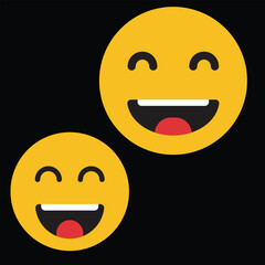 Smiling Emoji Design and Vector
