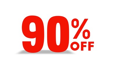 discount 90 percent off sale vector,  upto 90 percent off typography vector illustration	