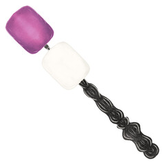 Hand drawn halloween purple marshmallow Happy Halloween day set of elements