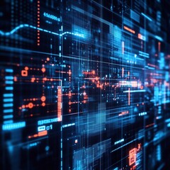 Fototapeta premium Digital ledger technology in asset management, secure and transparent.