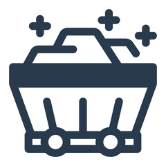 Obraz premium Glittering Gold Mine Cart