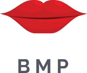 Red lips with blowing a kiss expression for the bmp medical condition