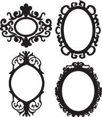 Set frames. Hand drawn vector illustration