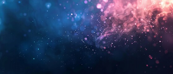 Abstract defocused bokeh light patterns on dark blue background for festive and elegant designs