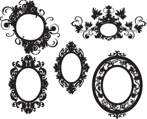 Set frames. Hand drawn vector illustration