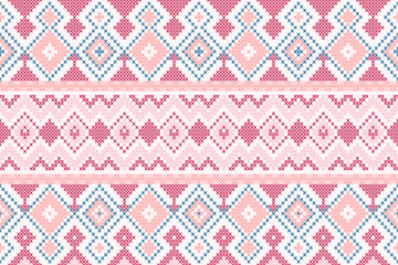 Ethnic Abstract, Design Vintage Knitted Pattern. Seamless Background