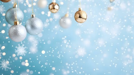 Festive Banners Dancing in Winter's Embrace, Colorful decorations sway gently as snowflakes fall, creating a magical seasonal scene.