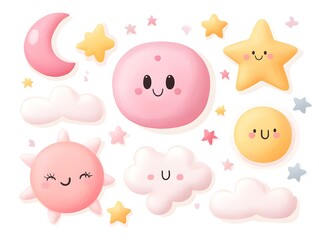 Fototapeta premium Whimsical Isolated Character on White Background, playful design featuring vibrant colors and unique shapes, ideal for creative projects.