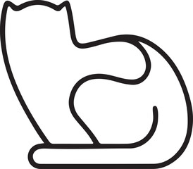 Line art cat vector