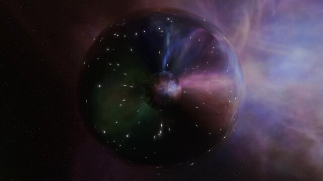 Abstract animation of Gravitational Lensing | Distortion of Space | Abstract Seamless Looping Animated Video Motion Background UHD 4K