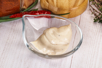 Burger sauce in the bowl