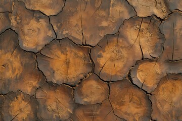 Naklejka premium Background image of wood slice with detailed wooden texture for stocks.