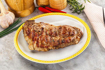 Grilled pork sirloin for dinner