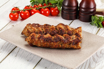 Chicken kebab minced meat and spices
