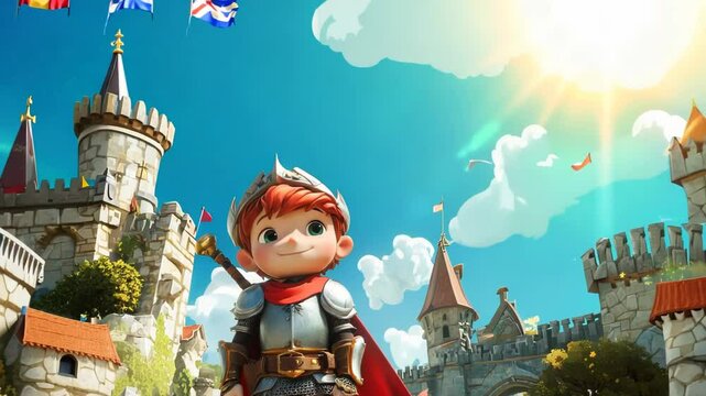 cartoon character Adventure games royal knight Video 4K