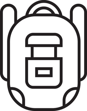 recommend clip art: Backpack Icon Line Art