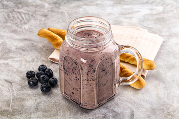 Blueberry milkshake sweet dessert drink