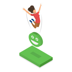 3D Isometric Flat  Set of Mood Scenes. Item 1