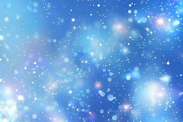 Obraz premium Abstract blue bokeh background with soft glowing lights, perfect for dreamy designs, festive visuals, and elegant event backdrops.
