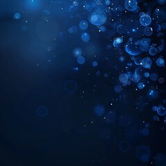 Abstract blue bokeh background with soft glowing lights, perfect for dreamy designs, festive visuals, and elegant event backdrops.