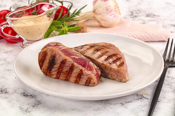 Delicous grilled tuna dish steak