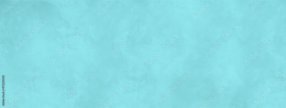 Sticker Empty aqua blue concrete wall background