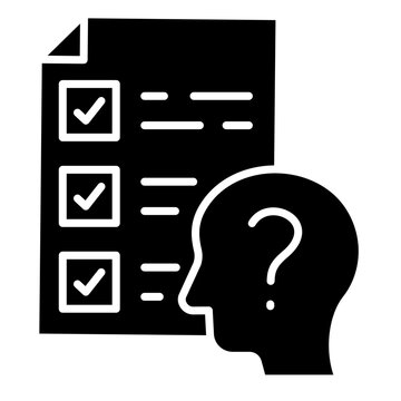 black checklist document with question mark clip art preview