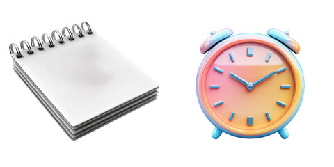 Fototapeta premium A 3D icon of an agenda with a transparent background.