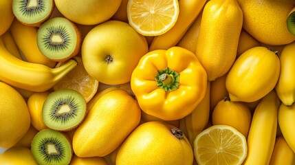 pile of yellow fruits and vegetables