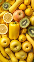 pile of yellow fruits and vegetables