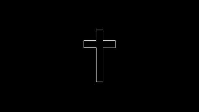 cross line glitch with white color and black background or alpha channel