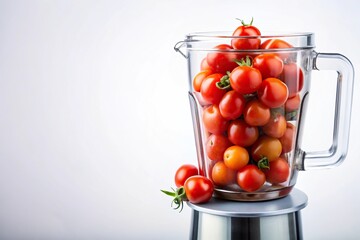 Cherry tomatoes blended for juice making