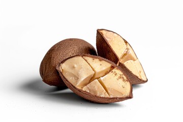 A pair of fruits stacked on top of each other, possibly for display or presentation