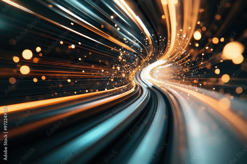 Wall mural a vibrant journey through light and motion: exploring energy and motion in a captivating visual