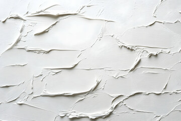 Fototapeta premium Abstract White Textured Background White Paint Brushstrokes Wall Texture