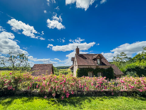 Beautiful Street view of Buildings, Gerberoy, France.