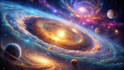 Close-Up Captivating Cosmic Odyssey An Ethereal Dance of Interstellar Energies