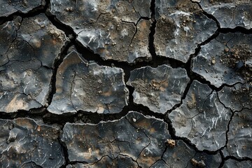 Fototapeta premium A close-up of a cracked piece of wood with intricate details