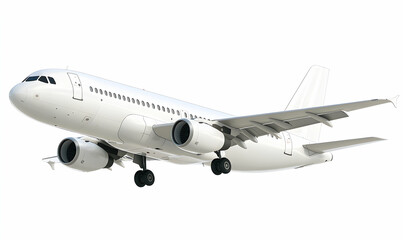 Fototapeta premium White passenger airplane flying in the sky.