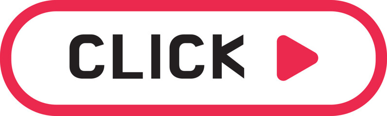 Click Here Button with pointer clicking. Web button set. Click button. Clicking the icon. Action button click here with click cursor. Vector illustration